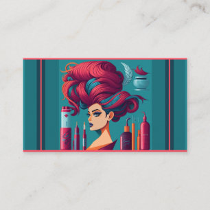 Beauty Salon Hairstylist Cosmetics Supplies Shop Business Card