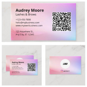 Beauty Salon Lashes Brows Lash Tech Business Card