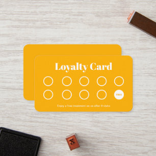 Beauty Salon Loyalty Card professional Mustard