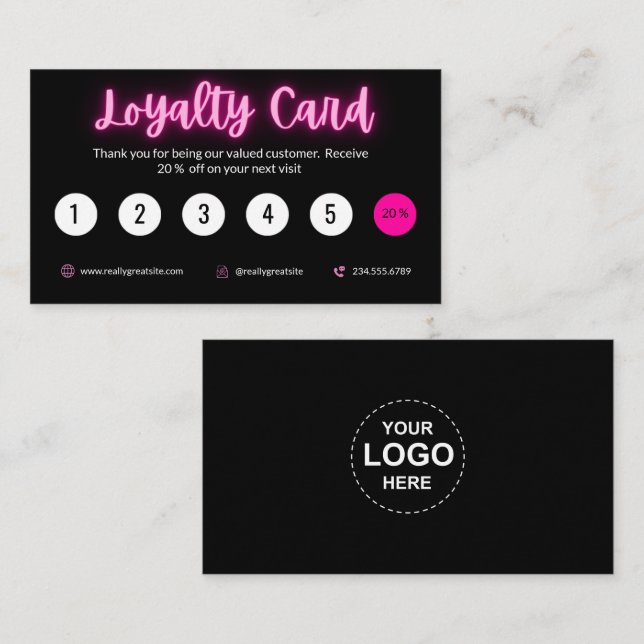  Beauty Salon Loyalty,Lash Rewards Card,Premade Ha Loyalty Card (Front/Back)