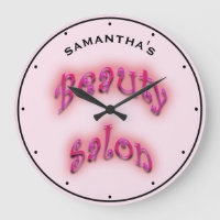 Beauty Salon Pink Glow on Light Pink Any Name