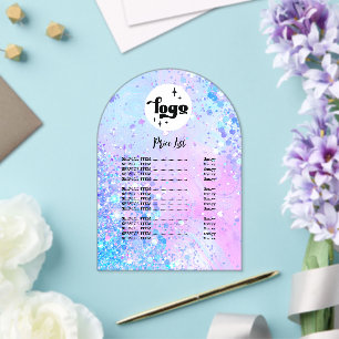 beauty salon price list Acrylic Invitation