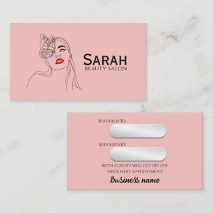 Beauty salon   referral card