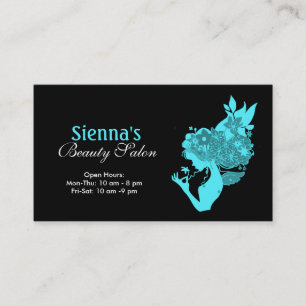 Beauty Salon (Turquoise) Business Card