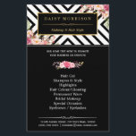Beauty Salon Vintage Floral Black White Stripes Flyer<br><div class="desc">Beauty Salon Vintage Floral Black White Stripes Flyer. 
(1) For further customization,  please click the "customize further" link and use our design tool to modify this template. 
(2) If you need help or matching items,  please contact me.</div>