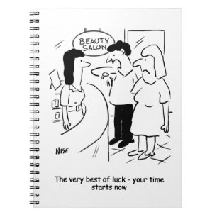 Beauty salon - your time starts... now! notebook