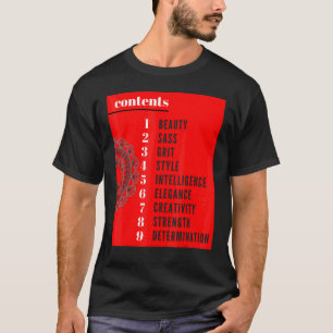 Beauty Sass Grit Style Intelligence Elegance Creat T-Shirt