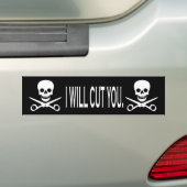 Beauty Shop Pirate Bumper Sticker (On Car)