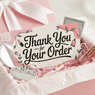 Beauty Shop Small Business Thank You Card
