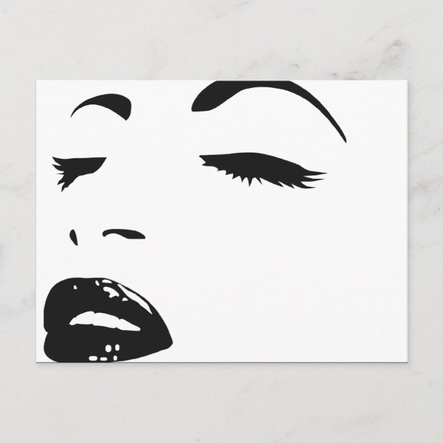 beauty silhouette (larger) postcard (Front)