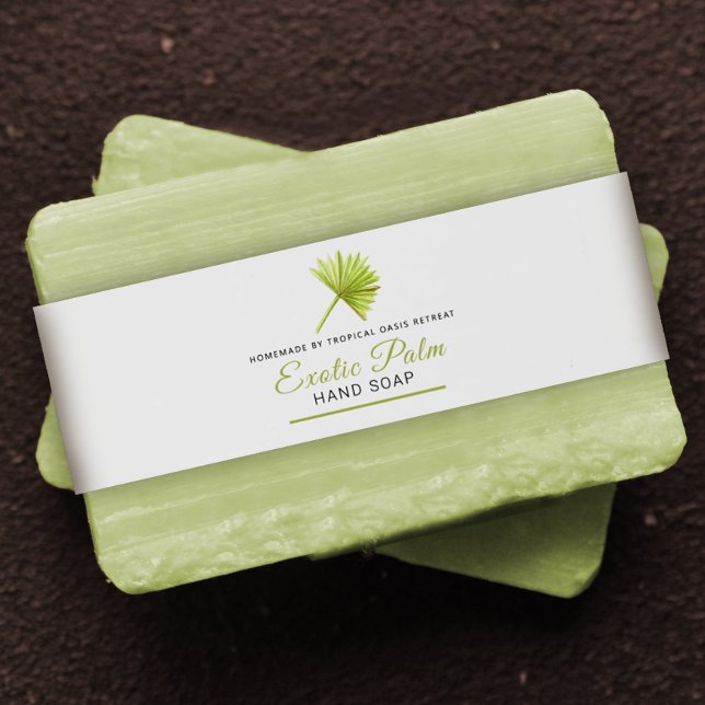 Beauty soap label tropical palm custom belly band invitation belly band (Creator Uploaded)