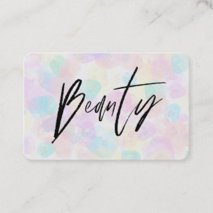 *~* BEAUTY Soft Rainbow Modern Abstract Pastel Business Card
