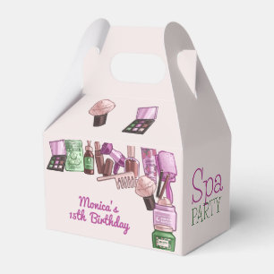 Beauty spa birthday party favor box