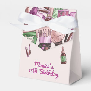 Beauty spa birthday party favor box