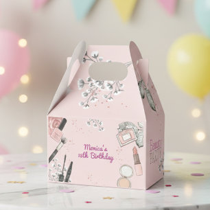 Beauty spa girly dusty rose birthday party favor box