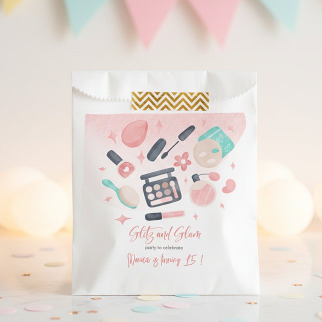 Beauty spa glitz and glam birthday party favour bag (Creator Uploaded)