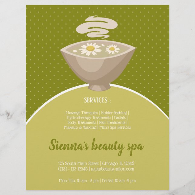 Beauty spa salon flyer (Front)