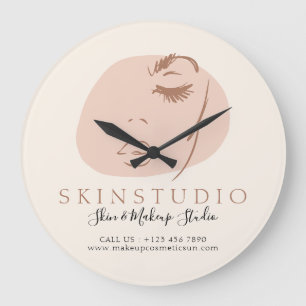 Beauty Spa Wellness Aesthetician Cosmetic Clinic Large Clock