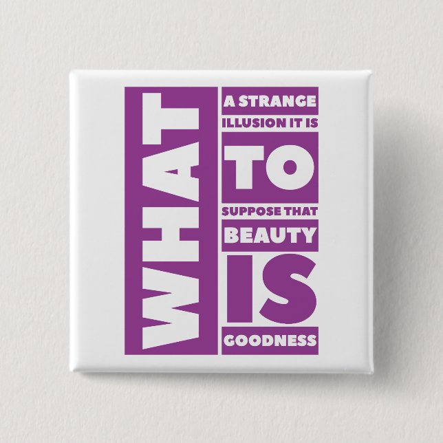 Beauty  -  Square Button (Front)