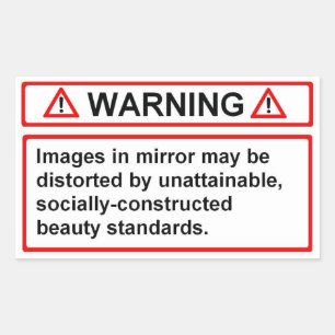 Beauty Standards Warning Sticker