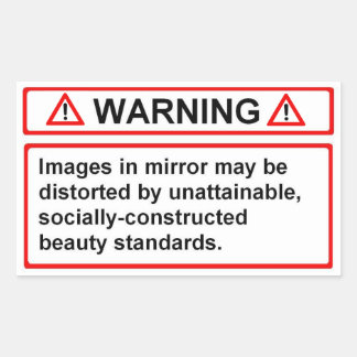 Beauty Standards Warning Sticker