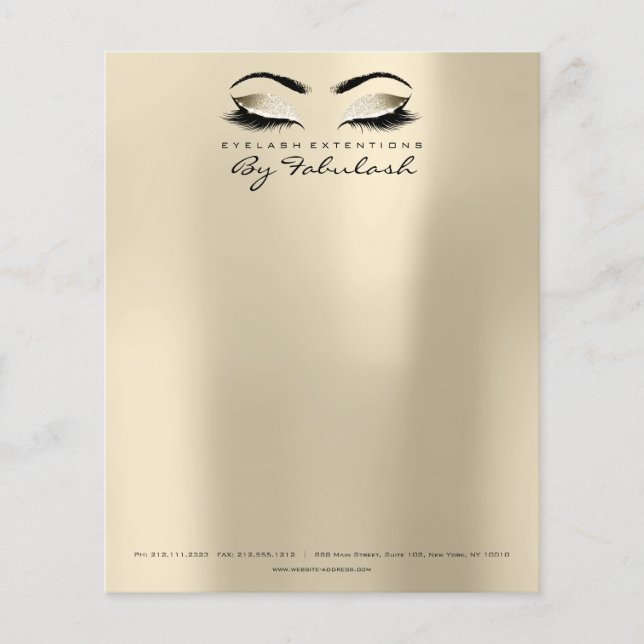 Beauty Studio Lashes Makeup Stylist Champaigne Flyer (Front)