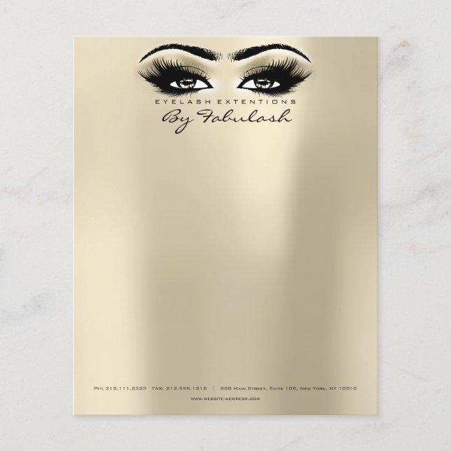 Beauty Studio Lashes Makeup Stylist Open Eyes Flyer (Front)