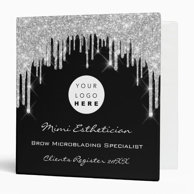Beauty Studio Makeup Artist Event  Logo Grey Binder (Front/Inside)