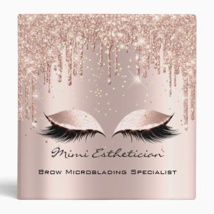 Beauty Studio Makeup Artist Event Planner Glitter Binder
