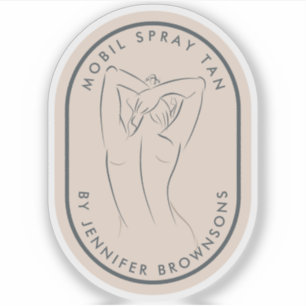 Beauty Tan Spa Body Rounded Decal