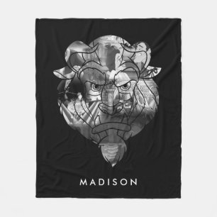 Beauty & The Beast B&W Collage Fleece Blanket