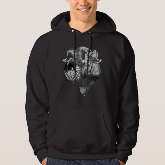 Beauty & The Beast | B&W Collage Hoodie