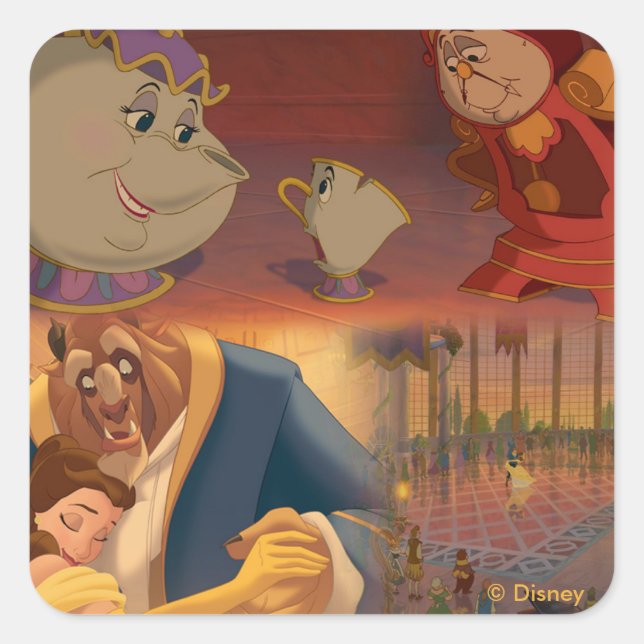 Beauty & The Beast | Beautiful Ballroom Square Sticker (Front)
