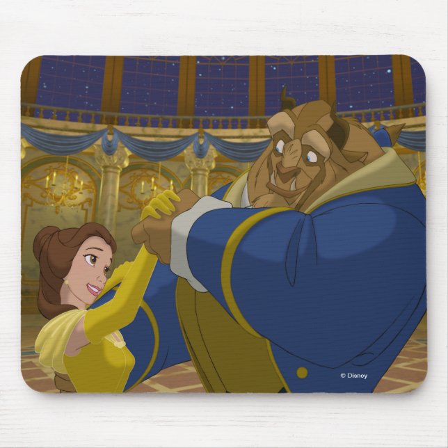 Beauty & The Beast | Belle & The Beast Dancing Mouse Pad (Front)