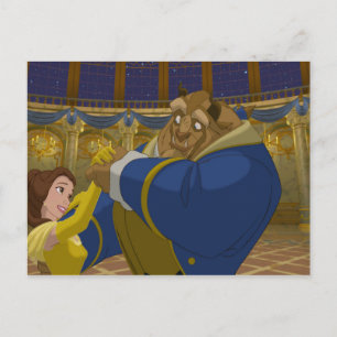 Beauty & The Beast Belle & The Beast Dancing Postcard
