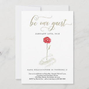 Beauty & the Beast Birthday Invitation
