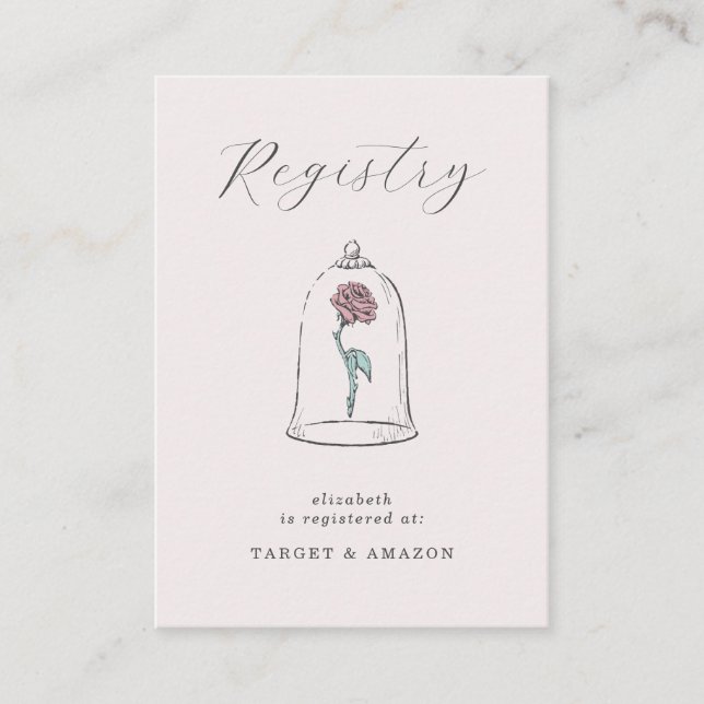 Beauty & the Beast Bridal Shower Registry Insert (Front)