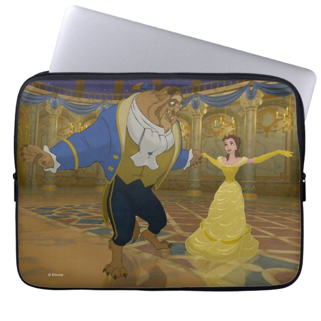 Beauty & The Beast | Dancing in the Ballroom Laptop Sleeve (Front)