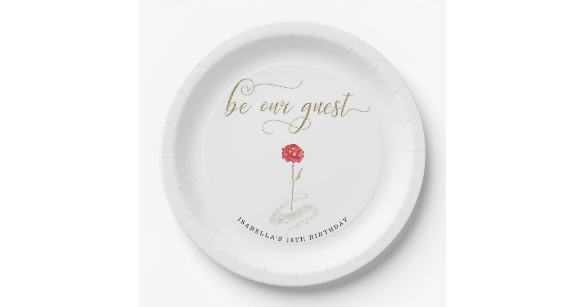 Beauty & the Beast Paper Napkins Paper Plate Zazzle