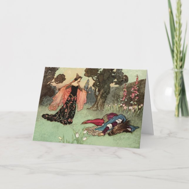Beauty & the Beast Princess Vintage Fairy Tale Card (Front)