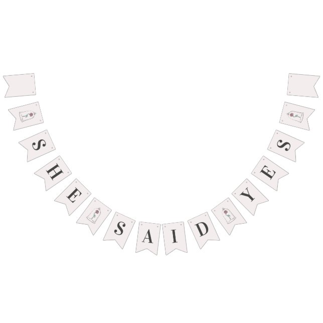 Beauty & the Beast Rose | She Said Yes Bunting Flags (All)