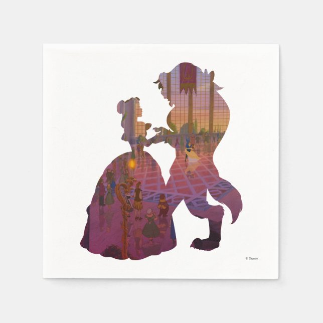 Beauty & The Beast | Silouette Dancing Napkin (Front)