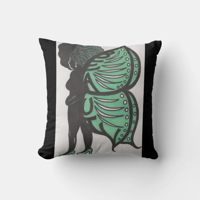 Beauty Throw Pillow (Front)