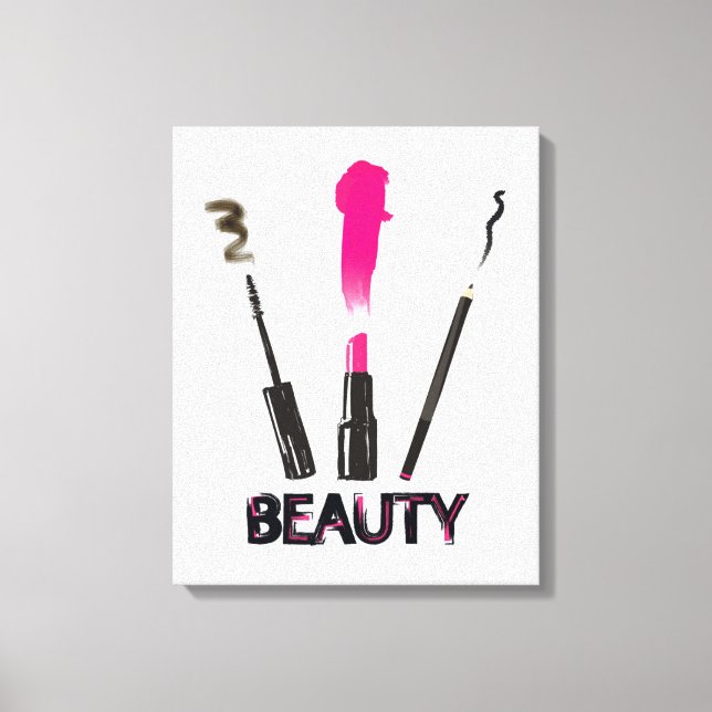 Beauty Tools Canvas Print (Front)