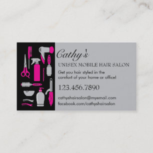Beauty Tools Mobile Hair Salon Business Card