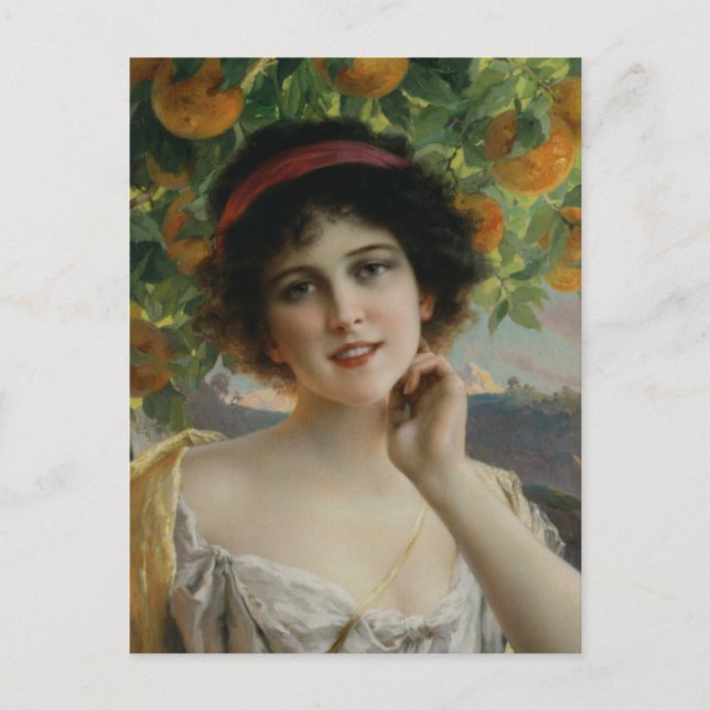 Beauty Under the Orange Tree Postcard (Front)