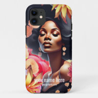 BEAUTY VINTAGE BLACK WOMAN FLOWERS