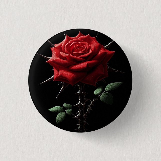 Beauty with Spines 1 Inch Round Button (Front)