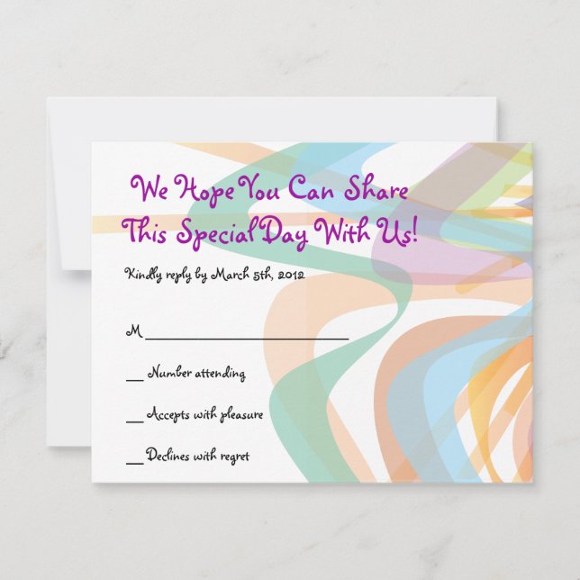 Beauty Within Face Bat Mitzvah Reply card (Front)