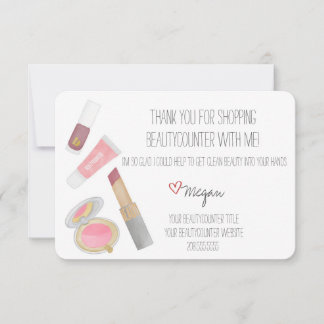 Beautycounter Produit Carte de remerciements dessi